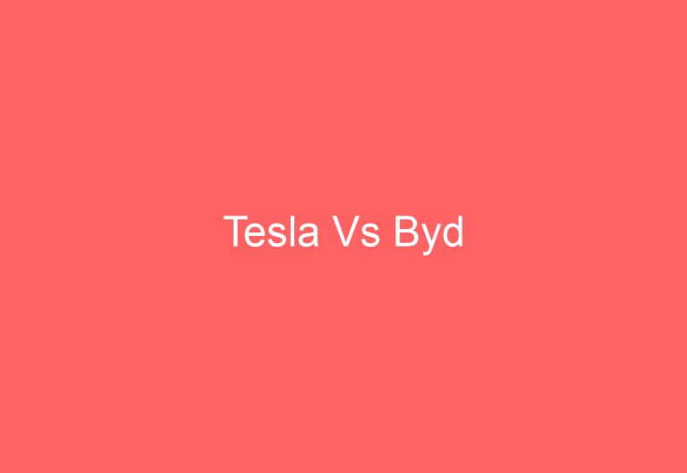 Tesla Vs Byd