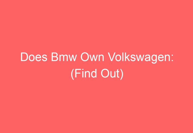Does Bmw Own Volkswagen: (Find Out)