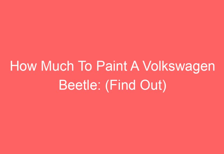 How Much To Paint A Volkswagen Beetle: (Find Out)