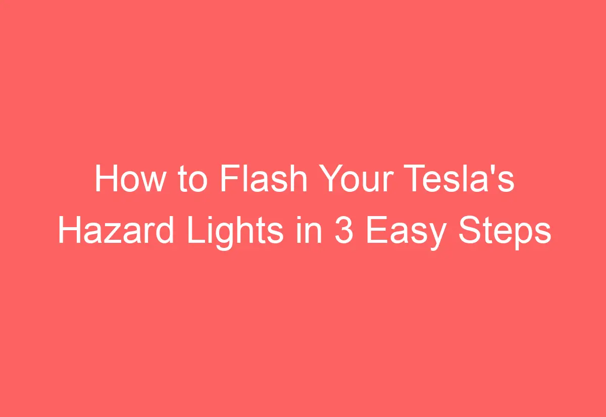 How to Flash Your Tesla