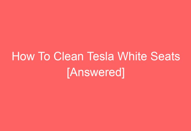 How To Clean Tesla White Seats [Answered]