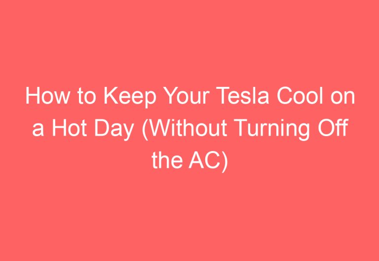 How to Keep Your Tesla Cool on a Hot Day (Without Turning Off the AC)