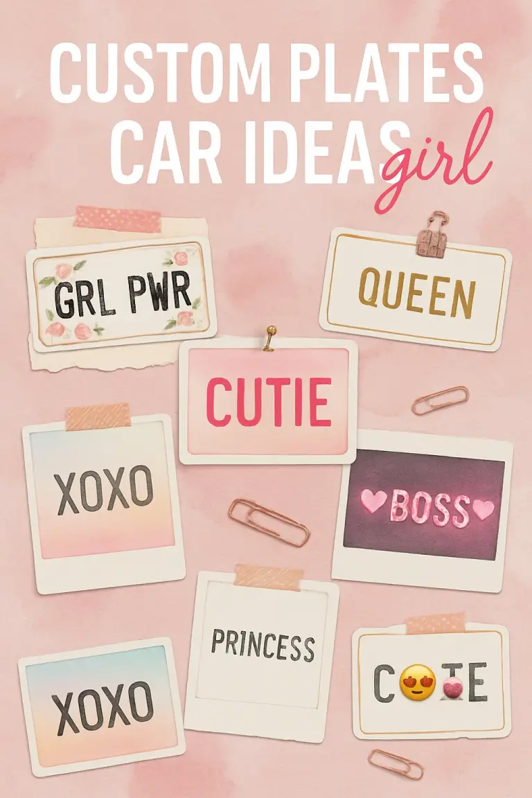 Custom Plates Car Ideas Girl: 7 Stylish and Unique Options to Consider