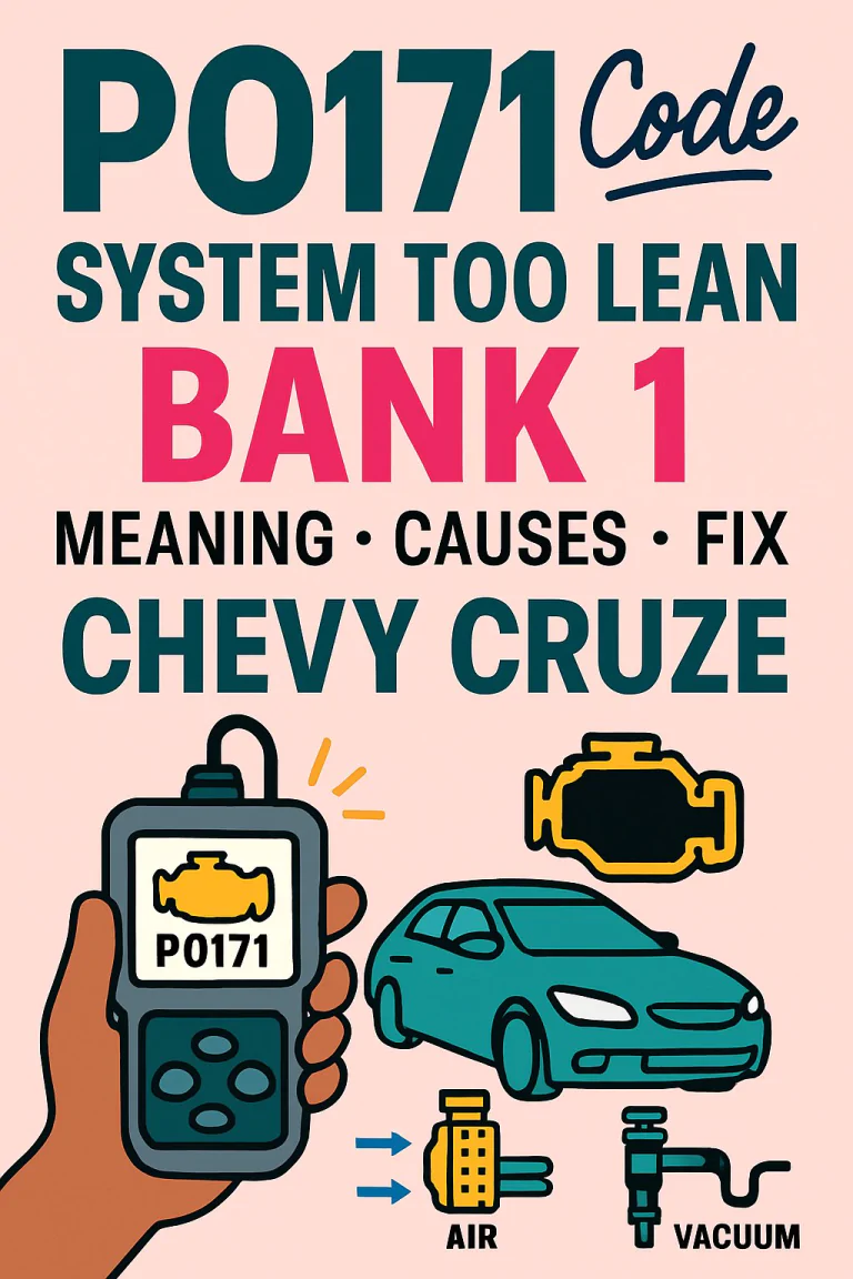 P0171 Code (System Too Lean Bank 1): Meaning, Causes and Fix