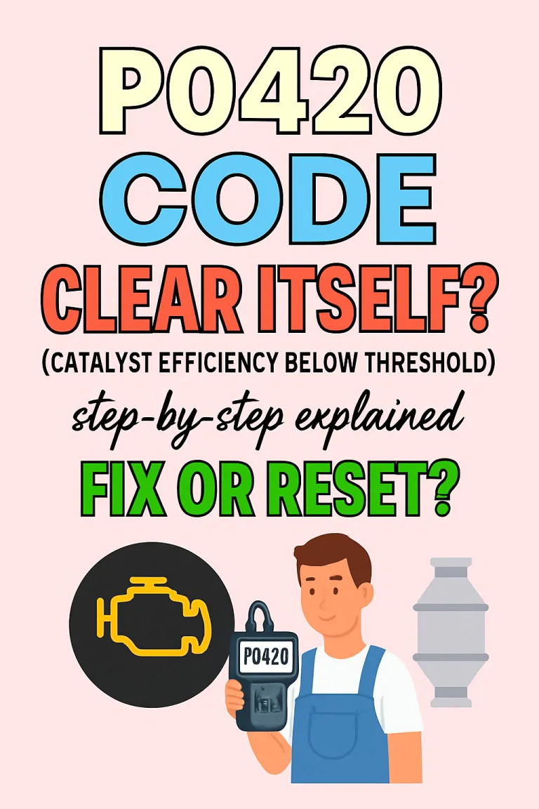 Will P0420 Code Clear Itself? (What You Need to Know)